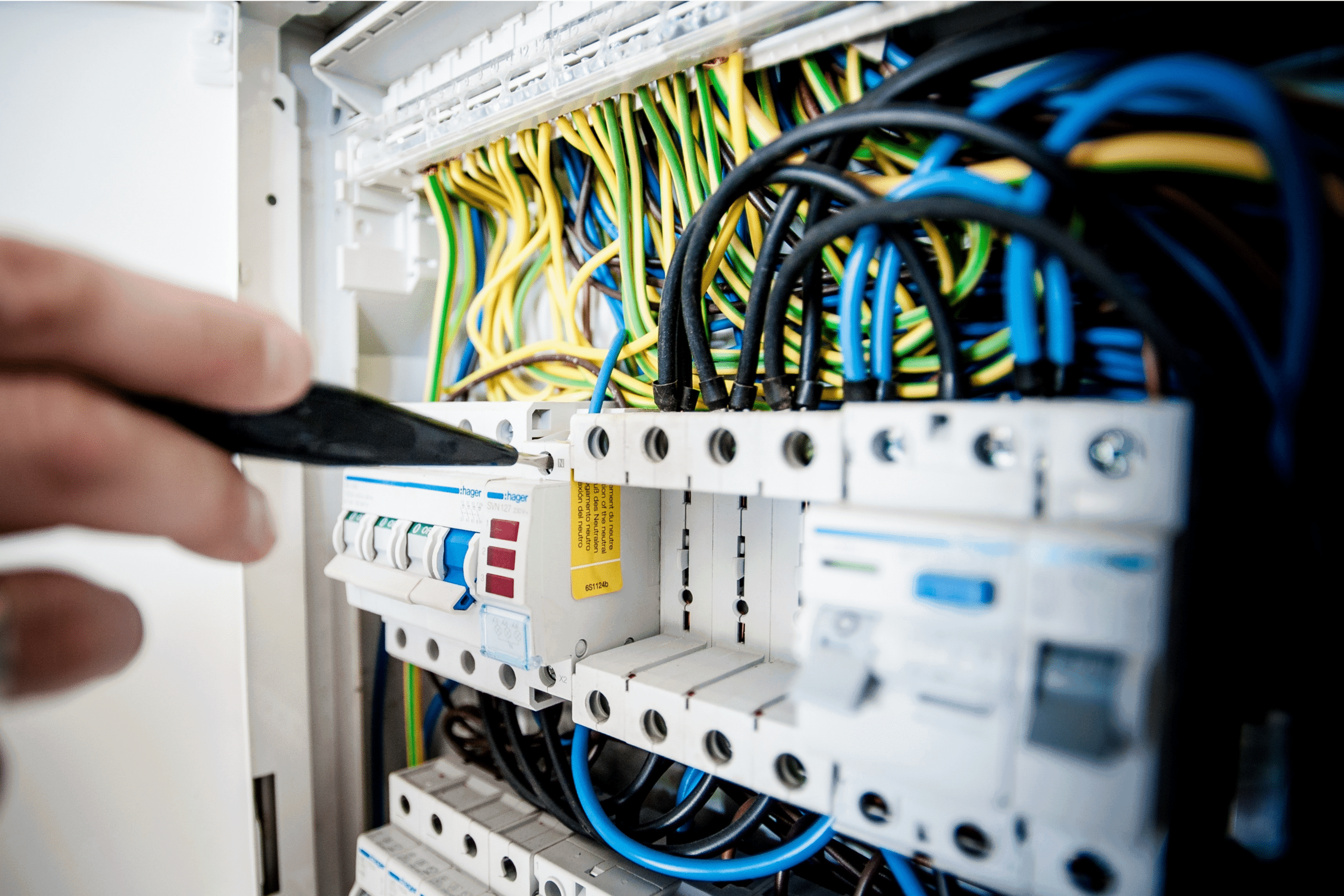 prevantative maintenance being performed on a server rack in a data center