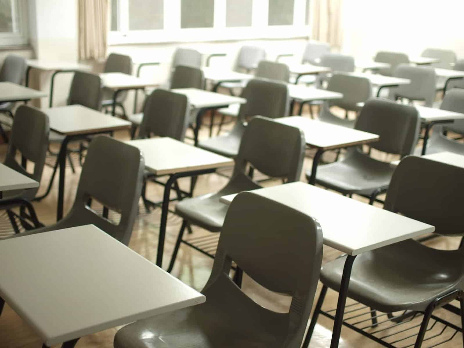 Class room filled with desks