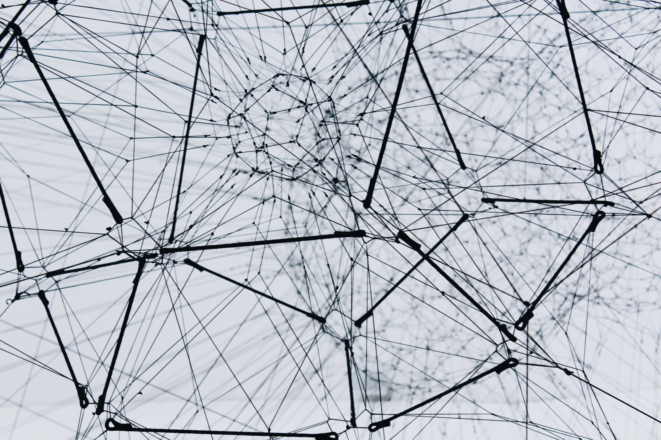 Abstract network architecture diagram.